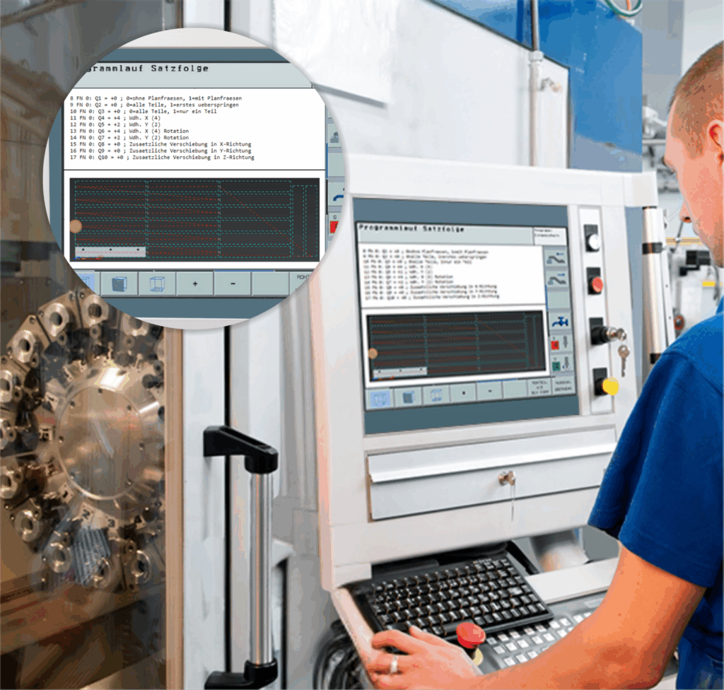 Machine operator controls production